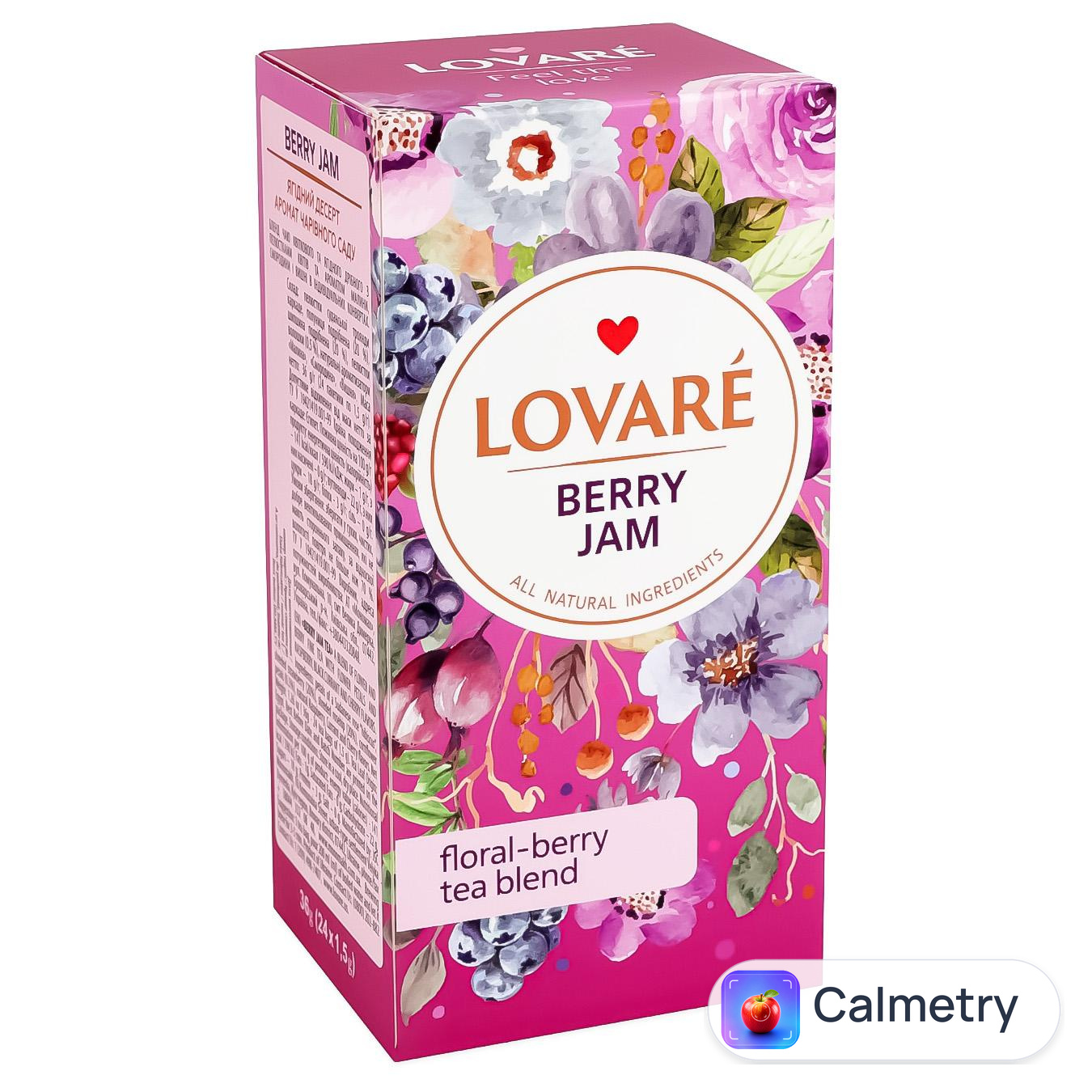 Чай квітково-ягідний Lovare Ягідний пиріг 1,5г*24шт — фото продукту