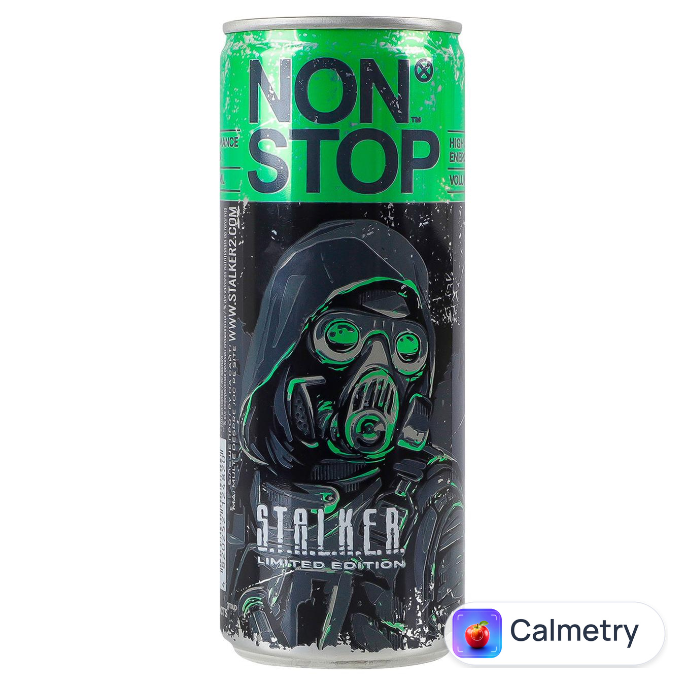 Напій енергетичний Non Stop Stalker Green сильногазований 250мл — фото продукту