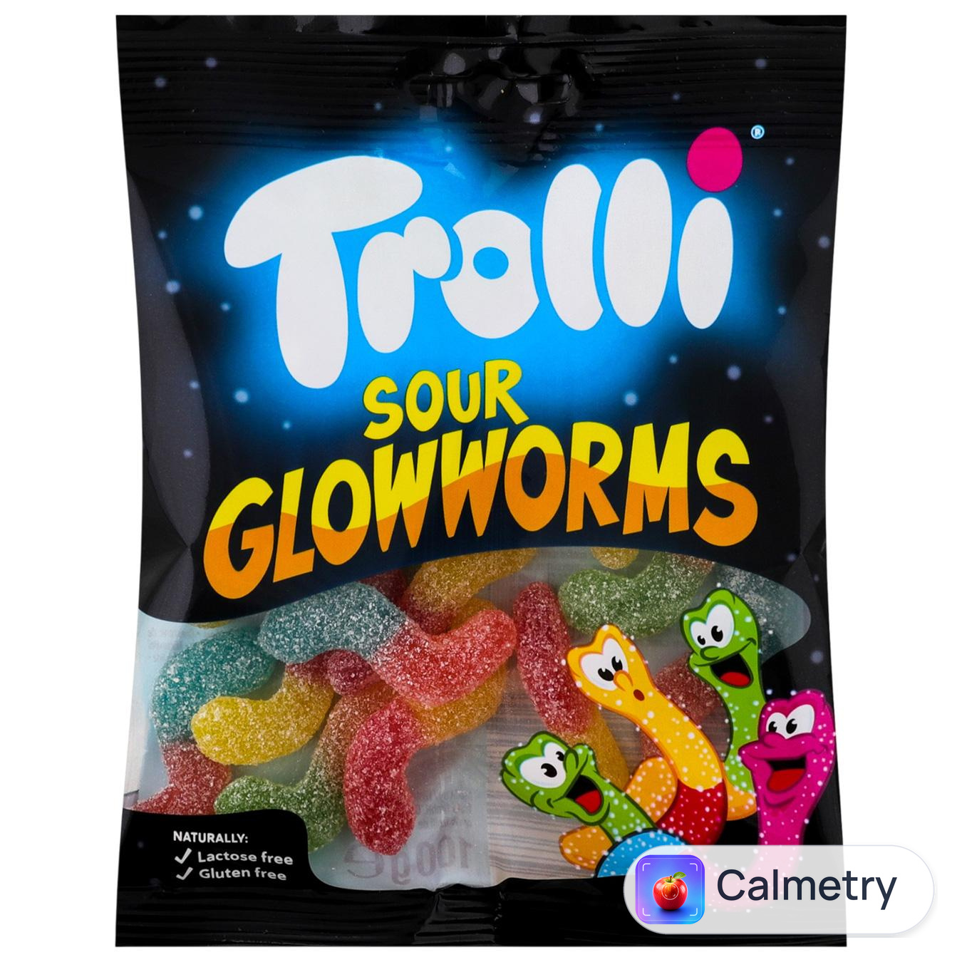 Цукерки Trolli Кислі світлячки фруктові жувальні 100г