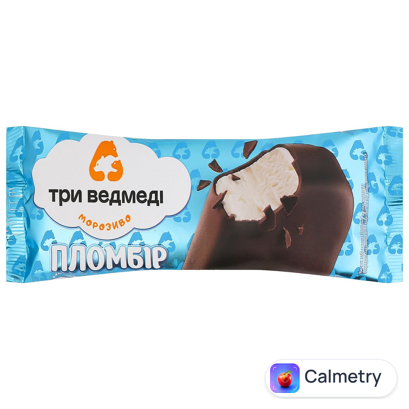 Морозиво Три Ведмеді Пломбір в глазурі 70г — фото продукту