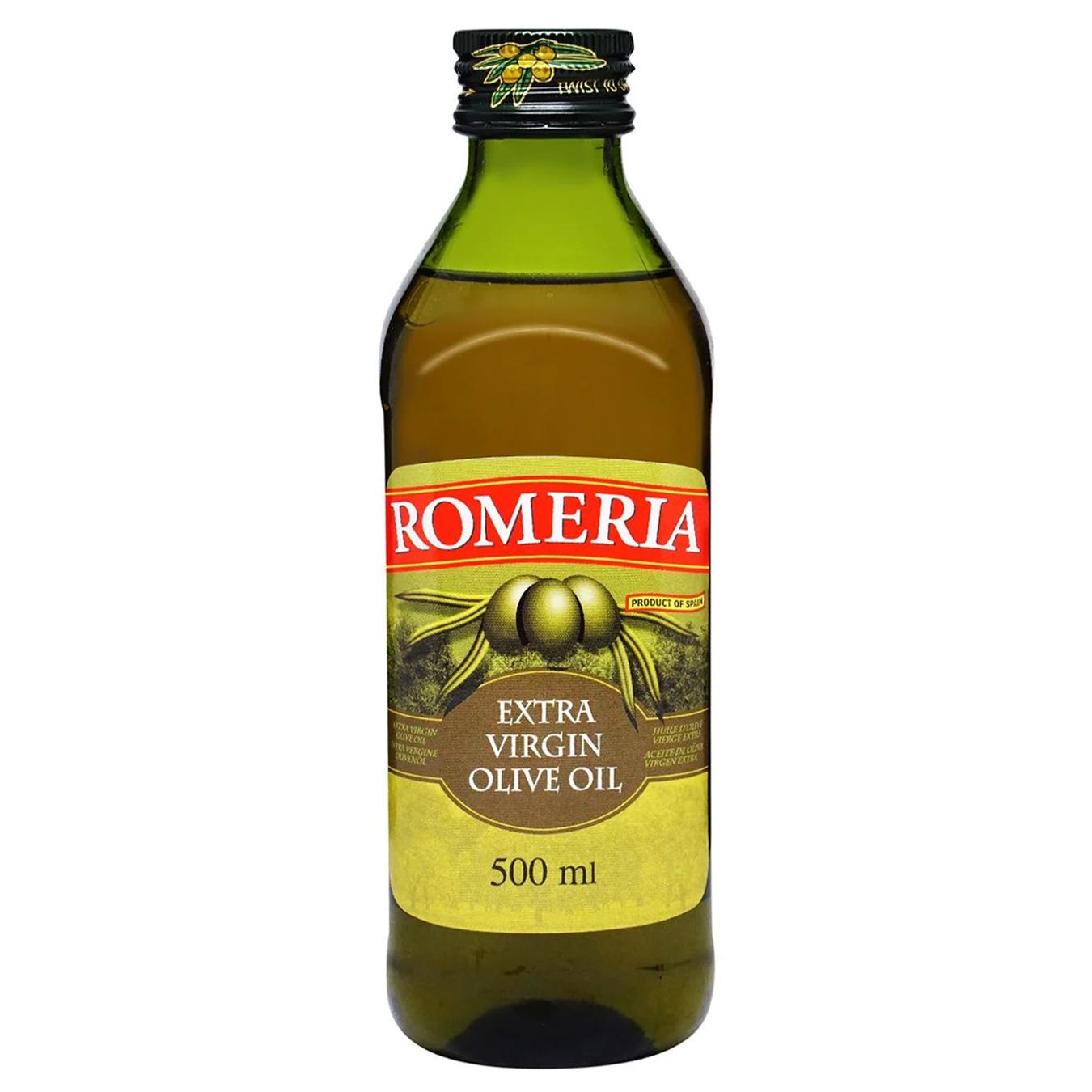 Олія оливкова Romeria Extra Virgin нерафінована 500мл — фото продукту