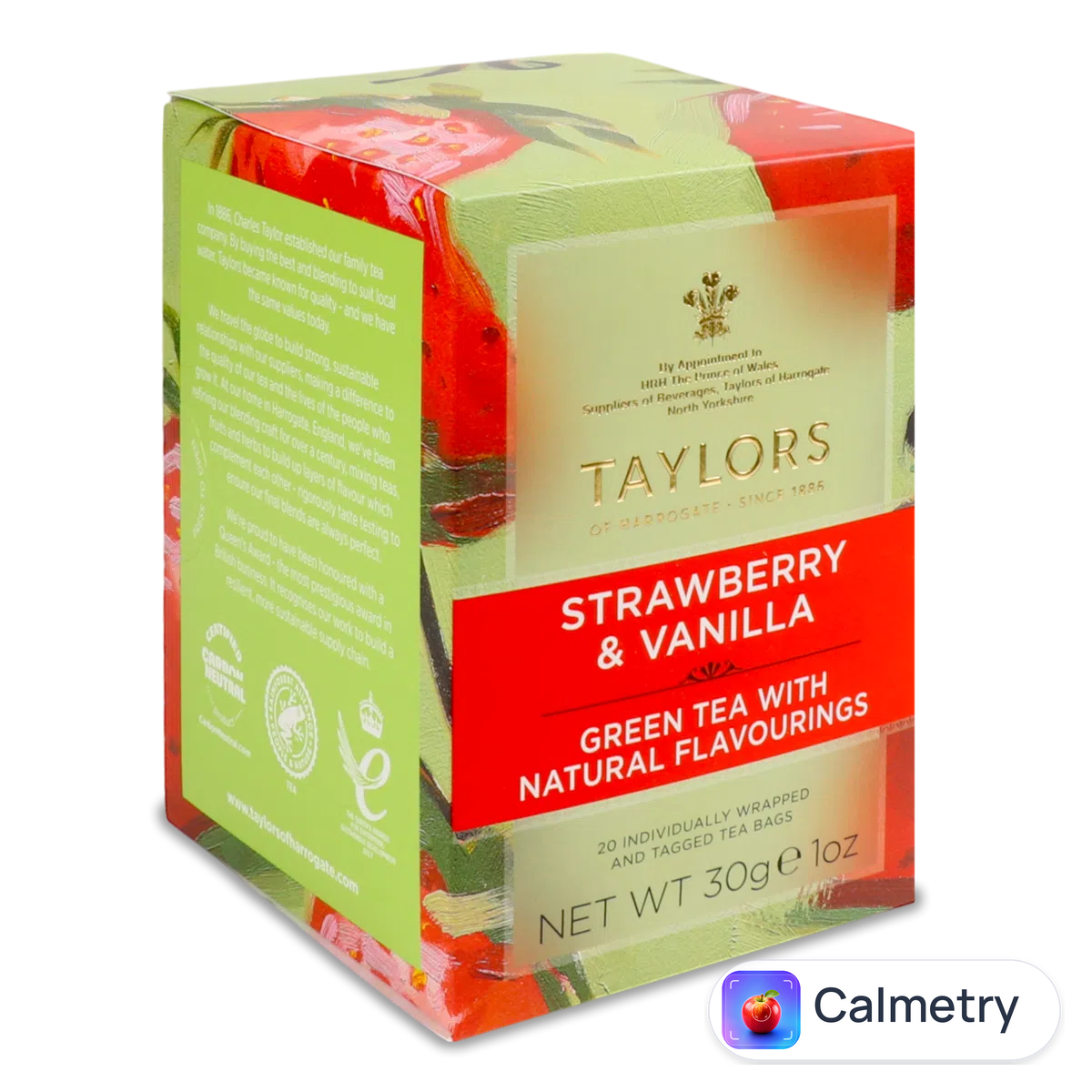 Чай зелений Taylors of Harrogate з полуницею та ваніллю 20*1,5г