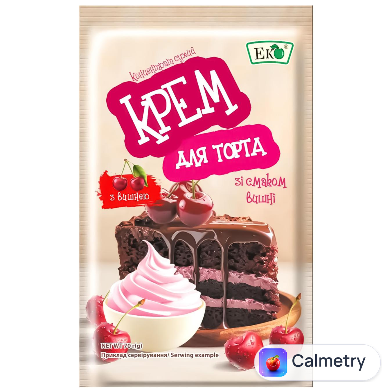 Крем для торта Еко зі смаком вишні 70г