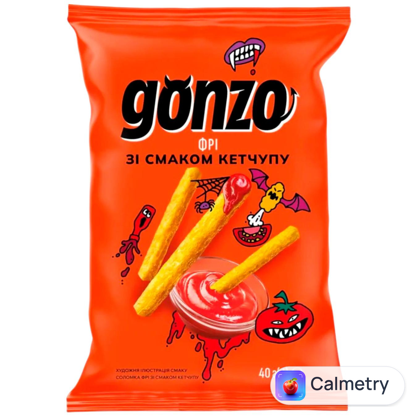 Соломка фрі Gonzo кукурудзяна зі смаком кетчупу 40г — фото продукту