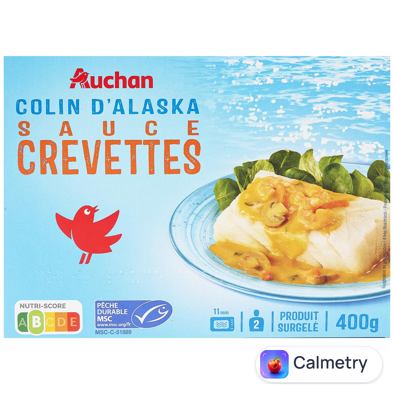 Риба Auchan з соусом із креветок заморожена 400г