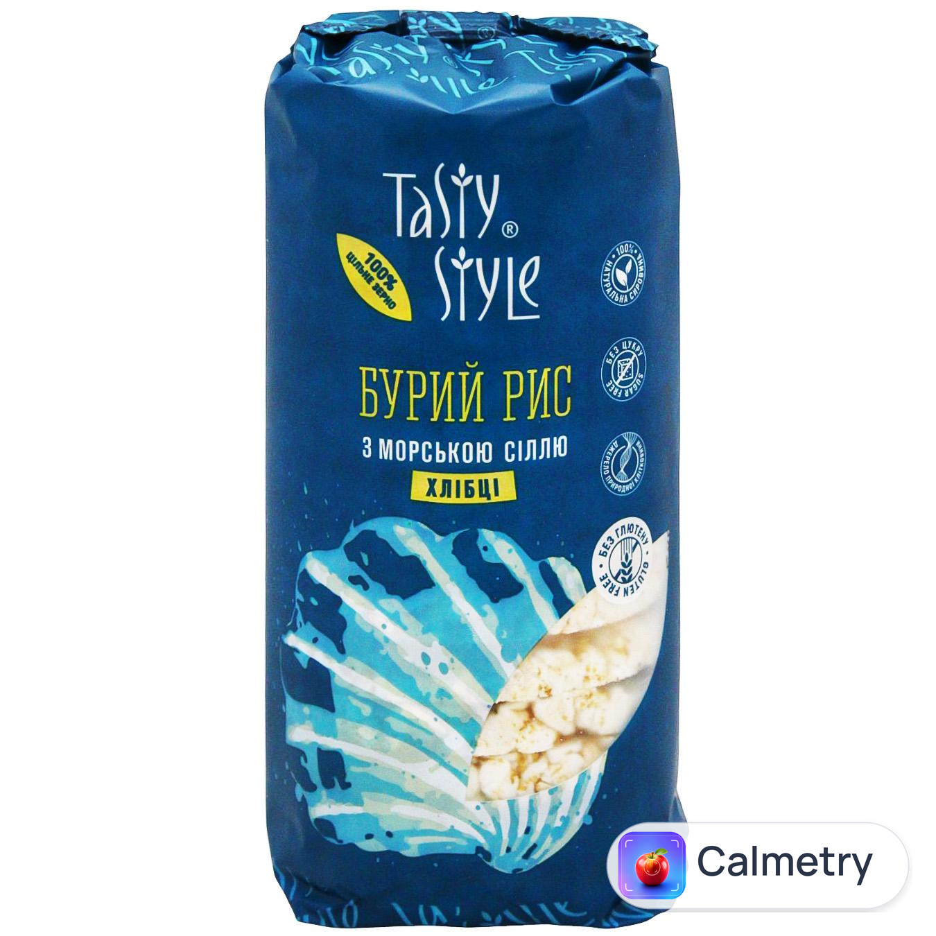 Хлібці Tasty Style Бурий рис з морською сіллю безглютенові 100г