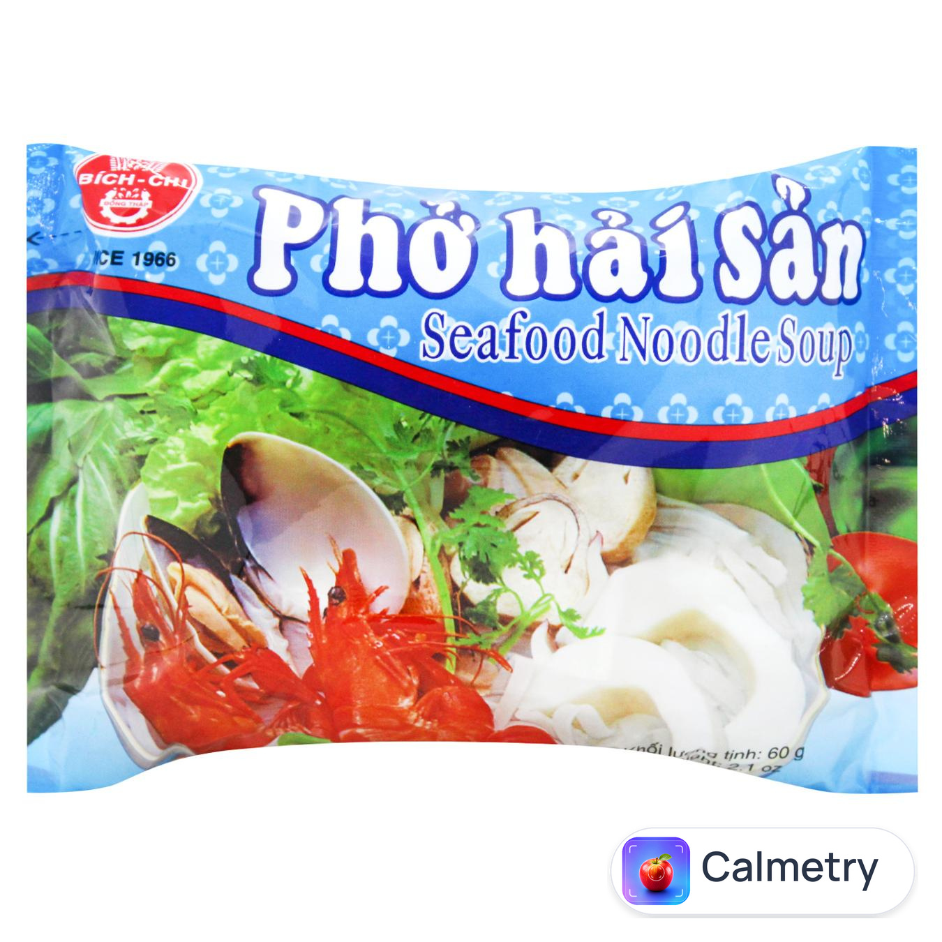 Локшина рисова Bich Chi зі смаком морепродуктів 60г — фото продукту