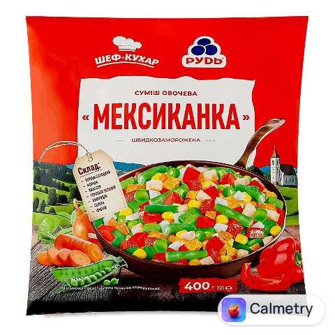 Суміш овочева «Рудь» «Мексиканка» для смаження, 400г