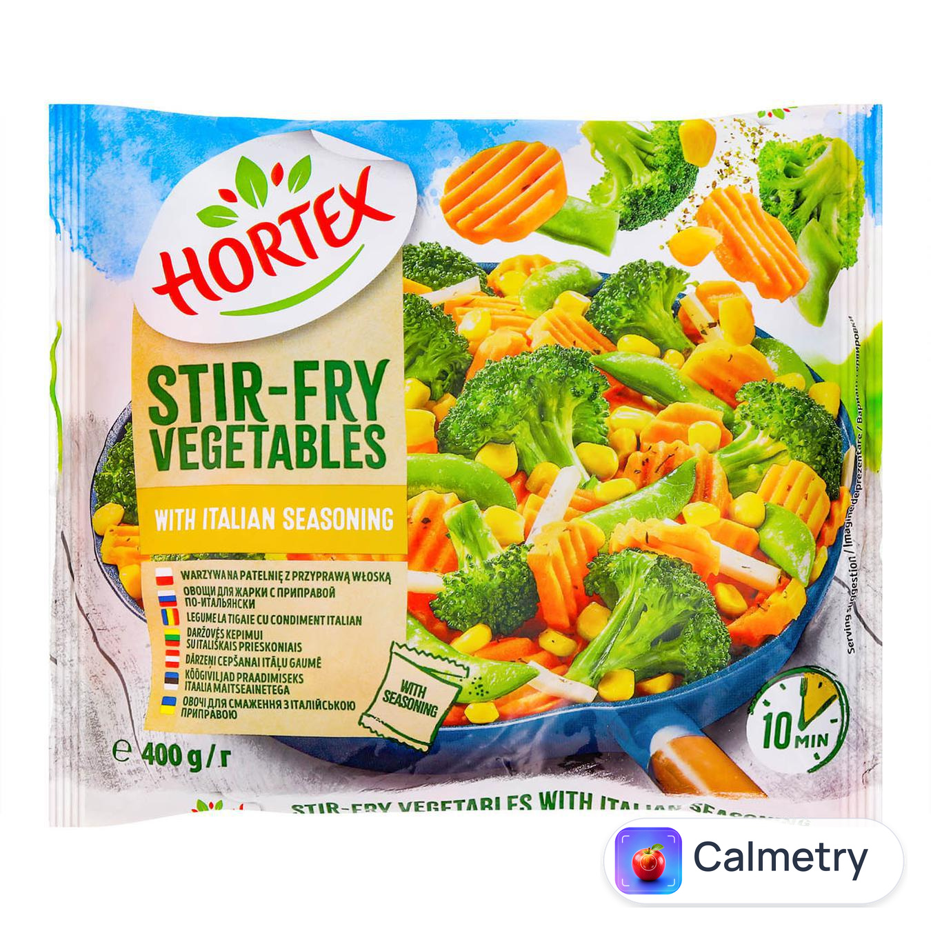 Овочі для смаження Hortex з приправами по-італійськи заморожені 400г — фото продукту