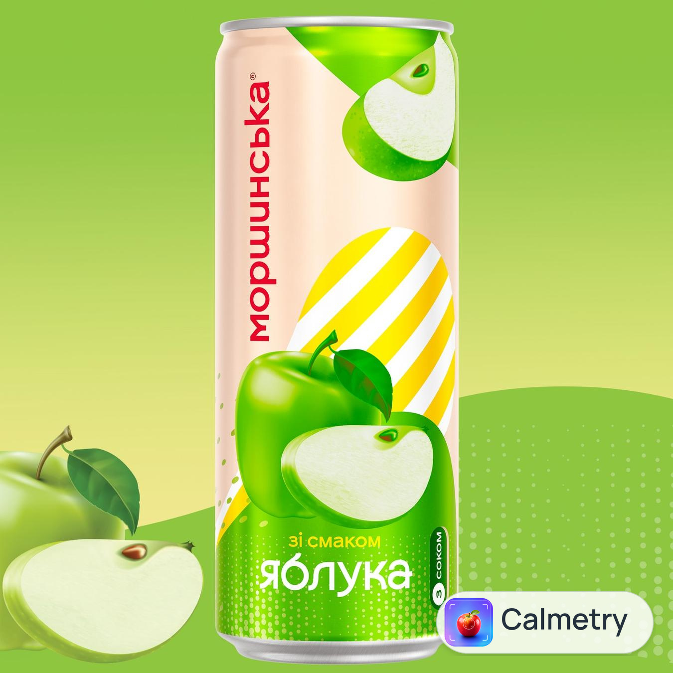 Напій газований Моршинська Лимонада яблуко 0,33л — фото продукту