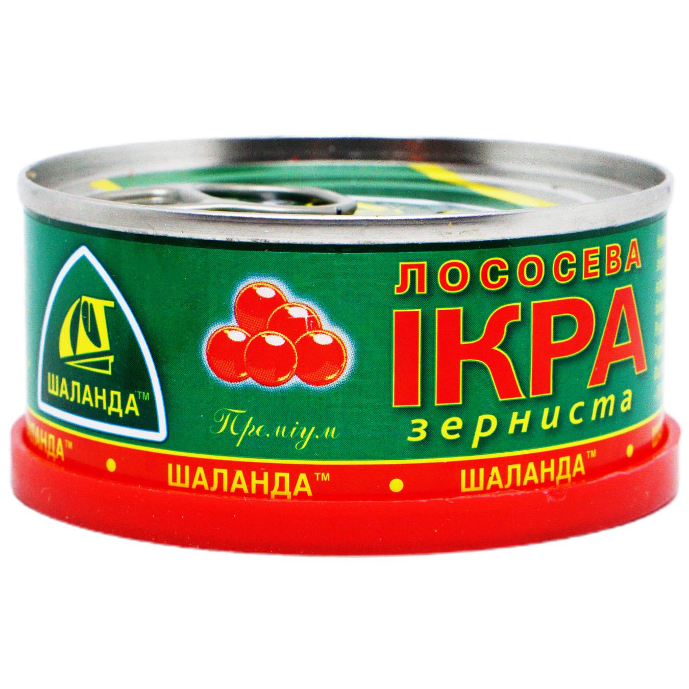 Ікра горбуші Шаланда Преміум зерниста 100г — фото продукту