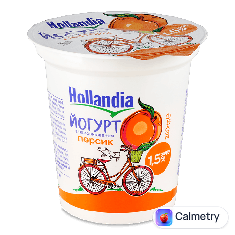 Йогурт Hollandia з наповнювачем персик 1.5%, 260г