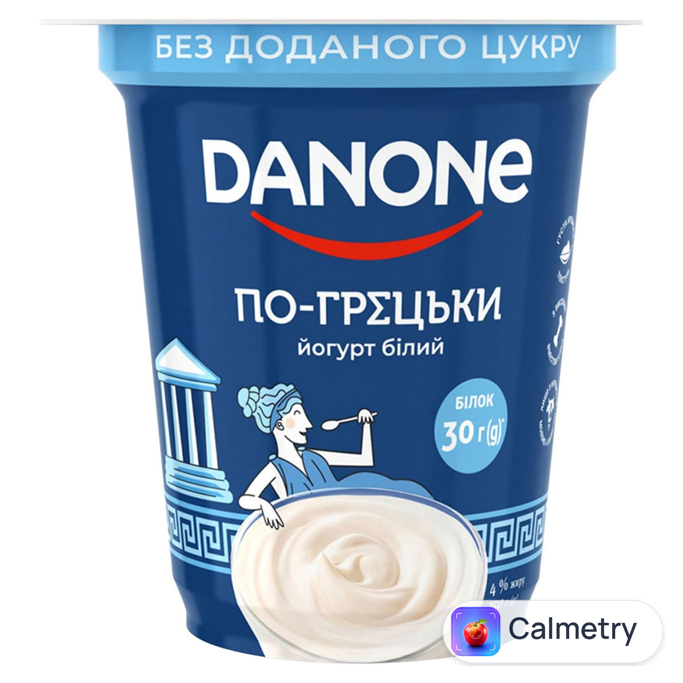 Йогурт Danone По-грецьки білий 4% 350г