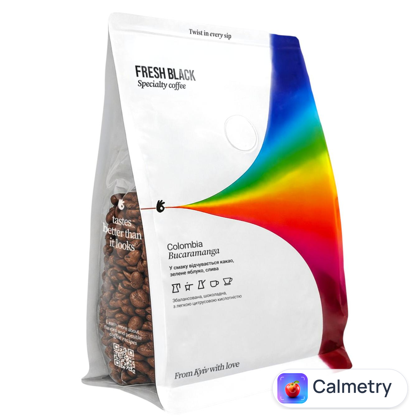 Кава в зернах Fresh Black Colombia 200г — фото продукту