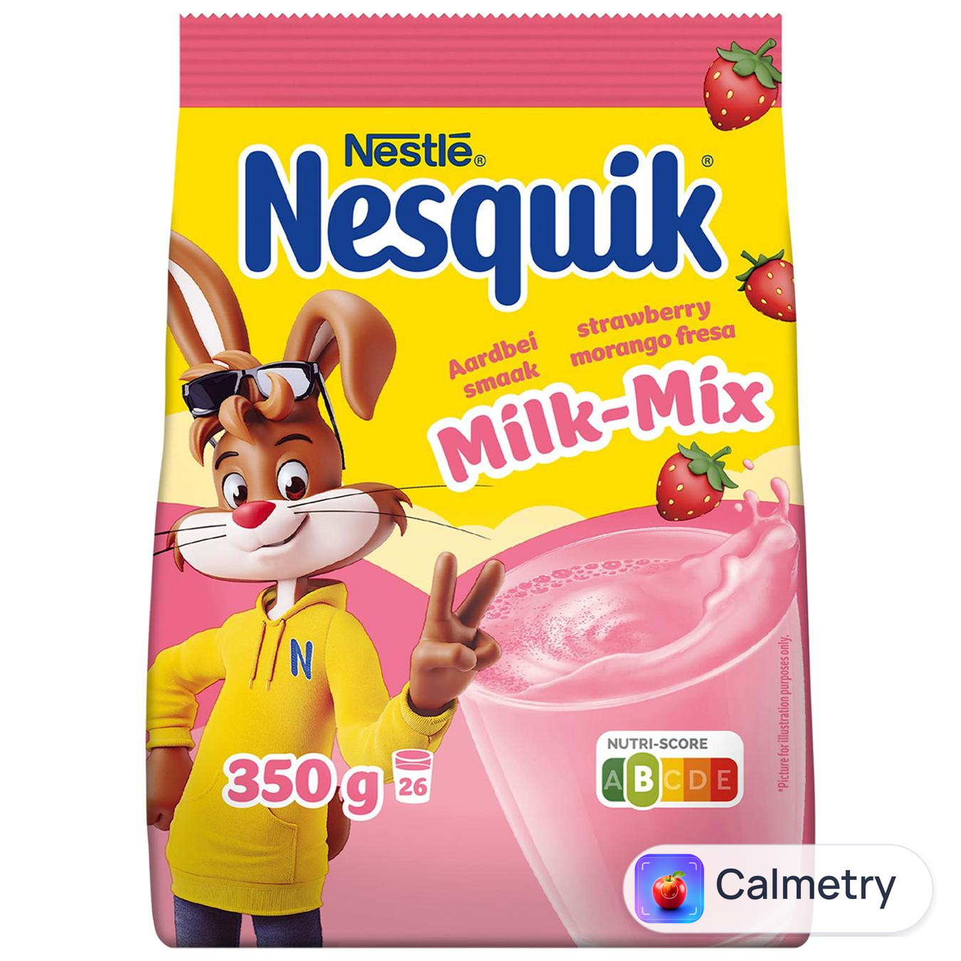 Какао-напій Nesquik Milk-Mix зі смаком полуниці 350г