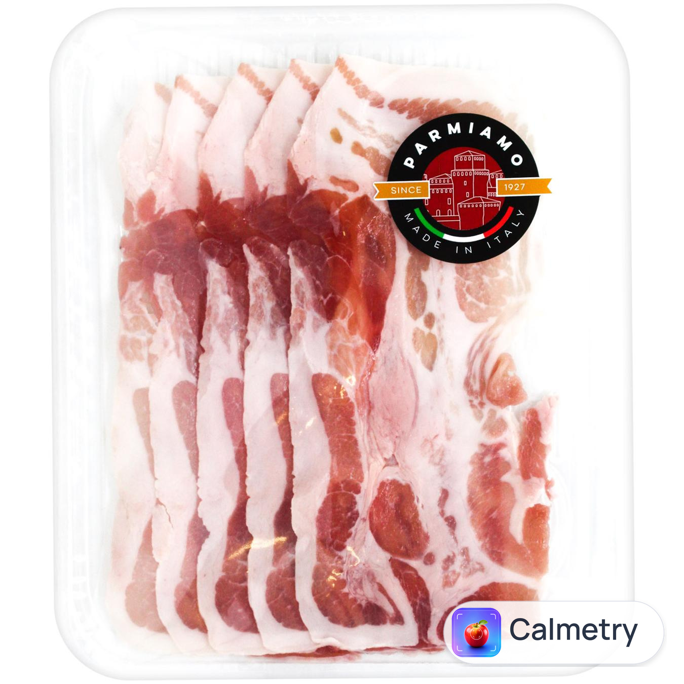 Продукт зі свинини Parmiamo Щоковина Гуанчале з прянощами сиров'ялений нарізка 100г