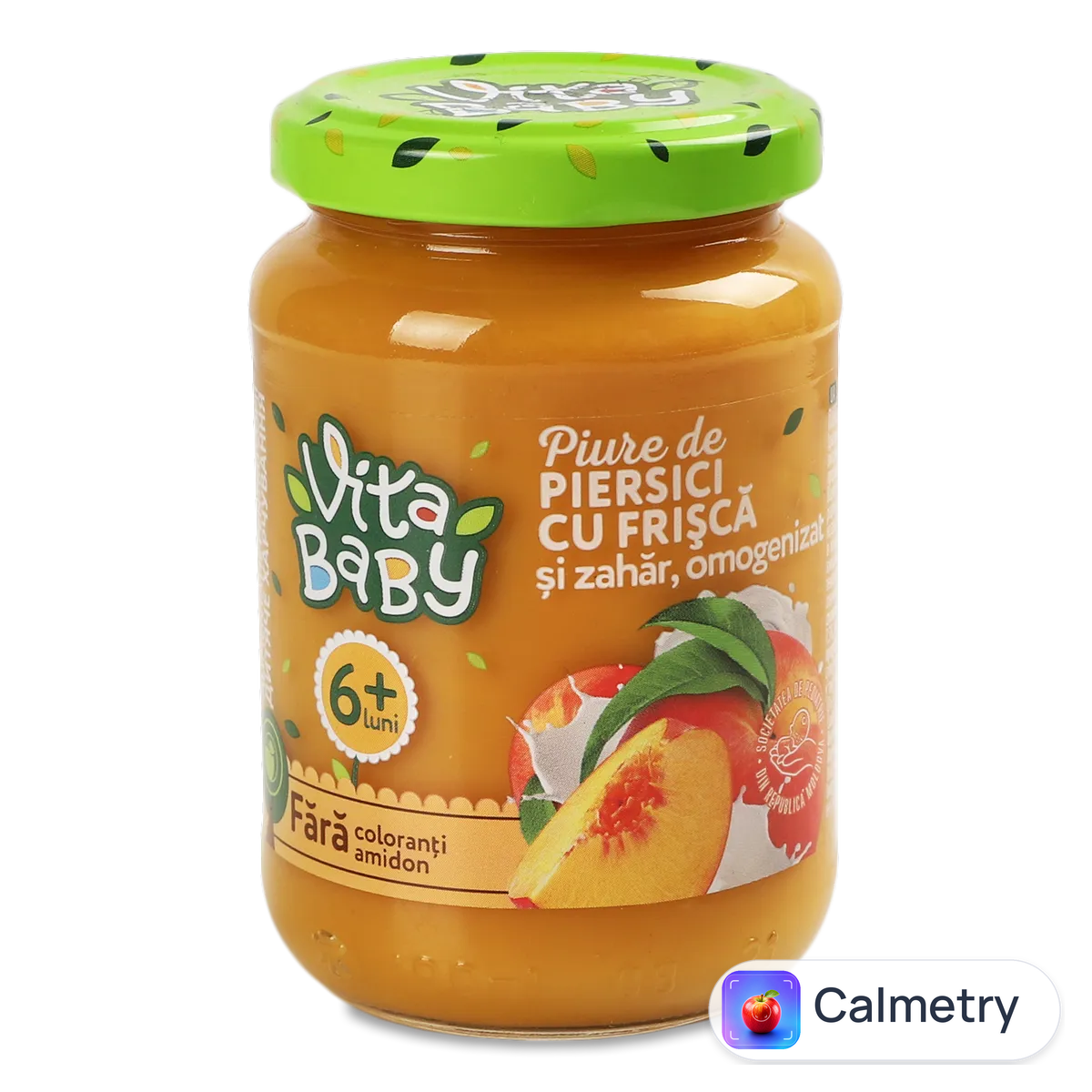 Пюре Vita baby персик з вершками та цукром 180г