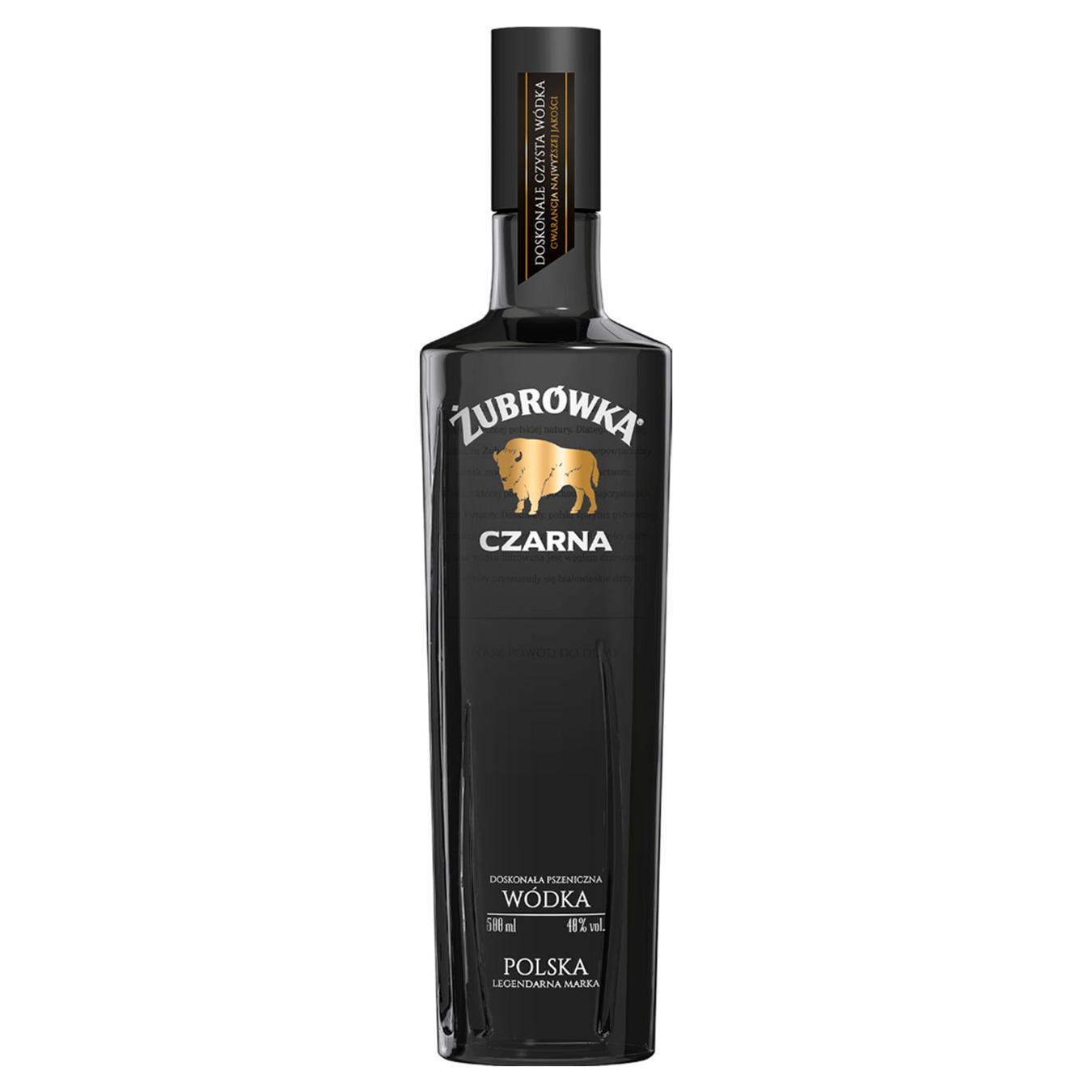 Горілка Zubrowka Сzarna 40% 0,5л — фото продукту