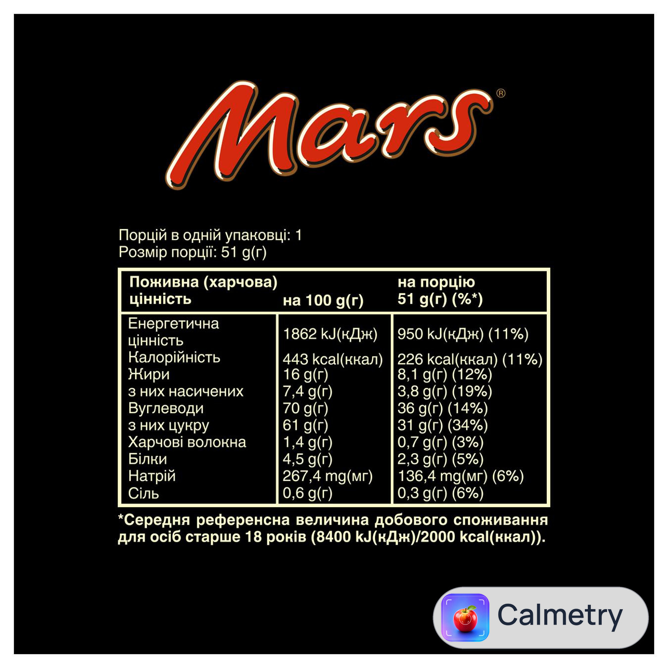 Батончик Mars з нугою та карамеллю в молочному шоколаді 51г — фото продукту
