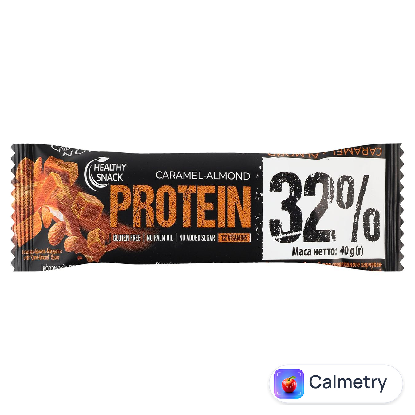 Батончик протеїновий Healthy Snack Карамель-мигдаль 40г