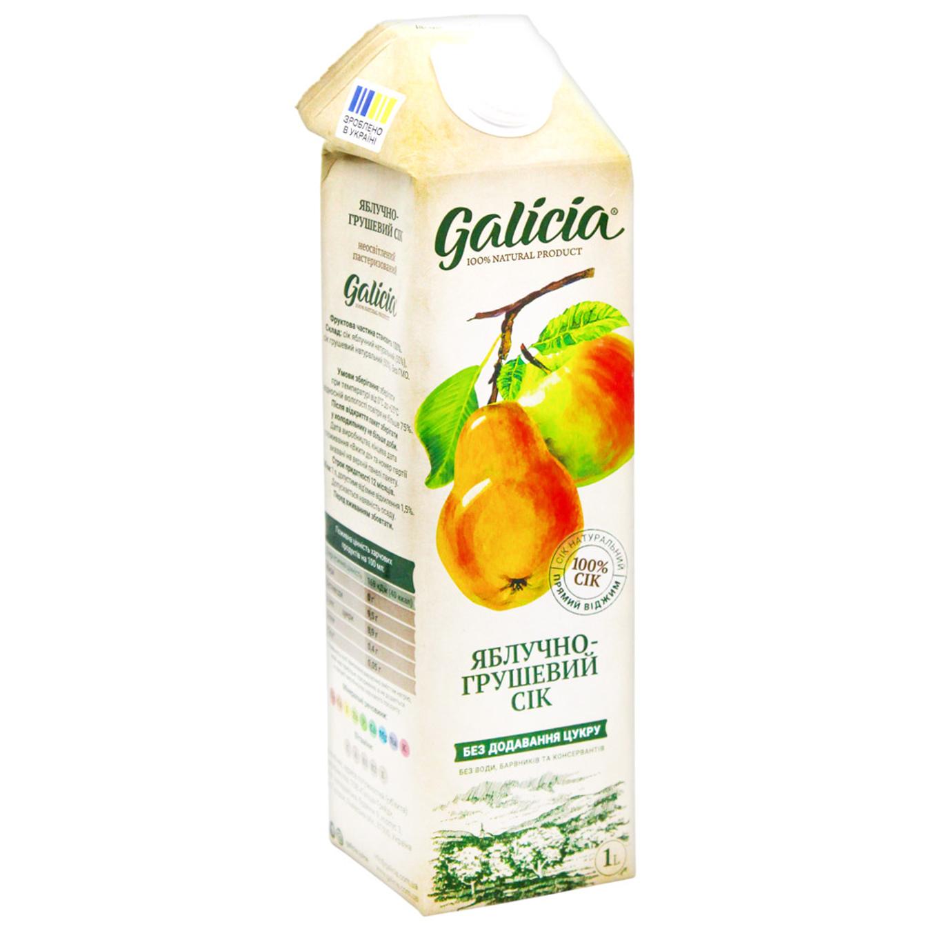 Сік Galicia яблучно-грушевий 1л — фото продукту