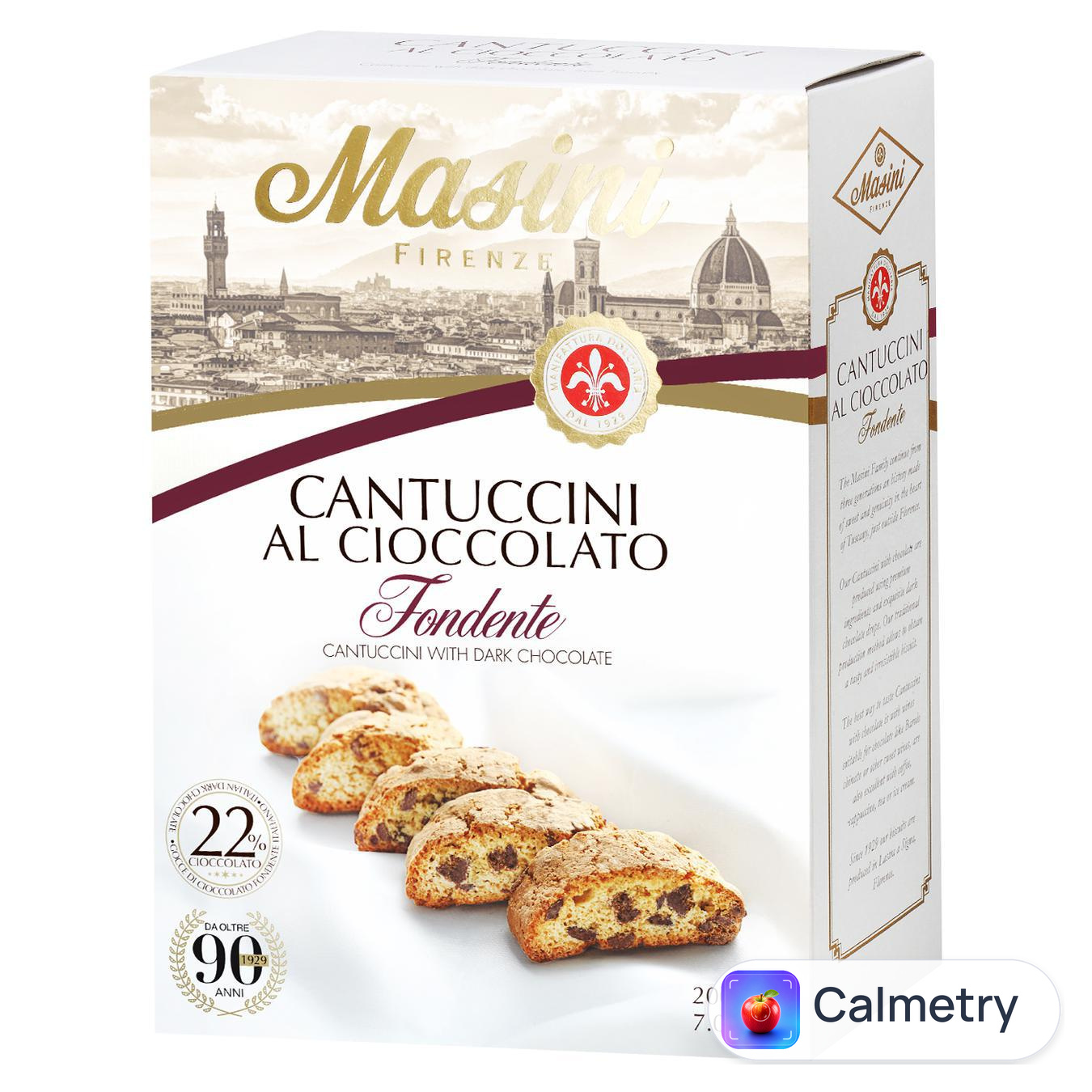 Печиво Masini Cantuccini з темним шоколадом 200г — фото продукту