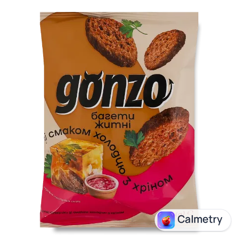 Сухарики житні Gonzo зі смаком холодцю з хріном