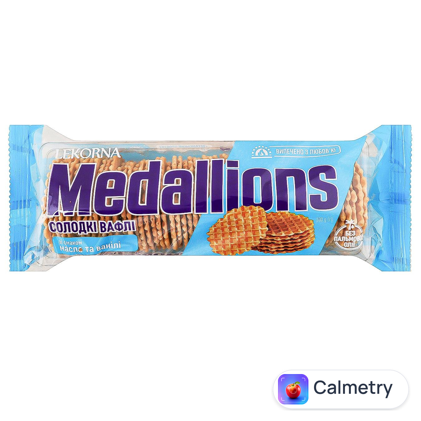 Вафлі Lekorna Medallions солодкі зі смаком масла та ванілі 100г — фото продукту