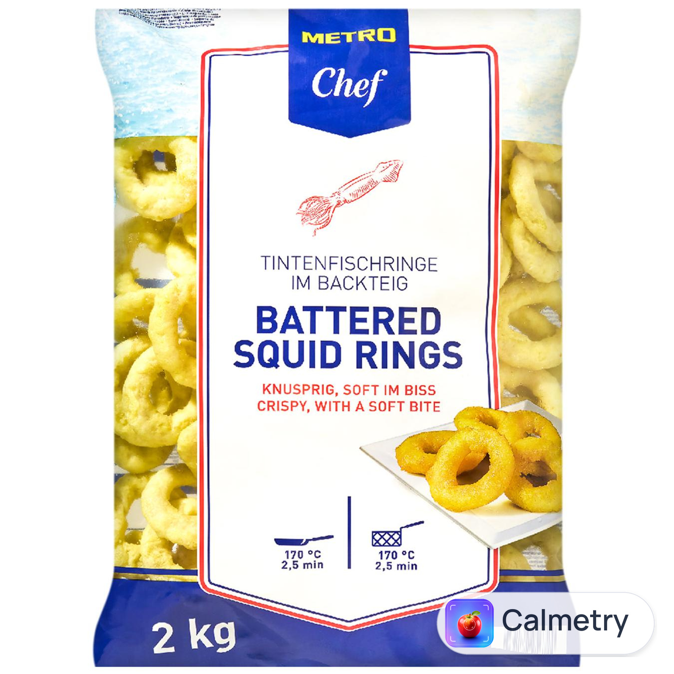 Кільця кальмара Metro Chef обсмажені у хрусткому клярі заморожені 2кг