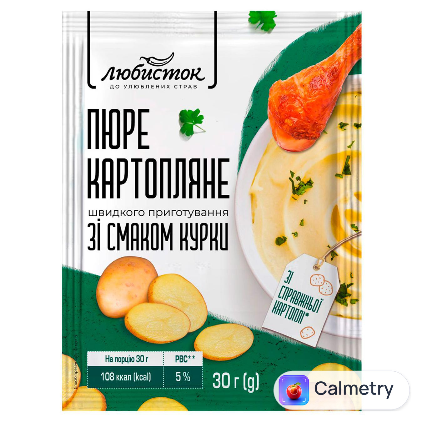Пюре картопляне Любисток зі смаком курки 30г