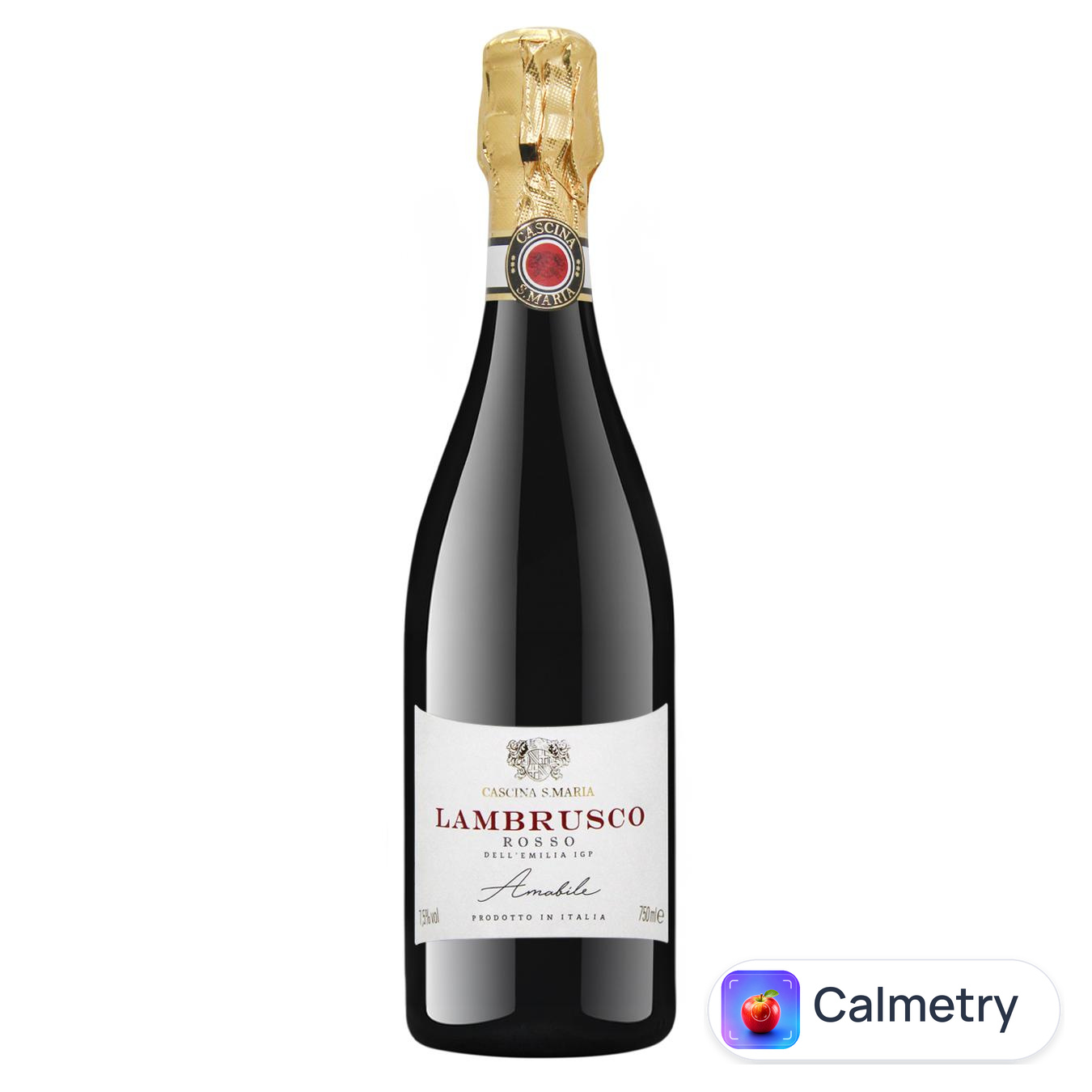 Вино ігристе Cascina S. Maria Rosso Amabile Lambrusco dell’Emilia червоне напівсолодке 7,5% 0,75л