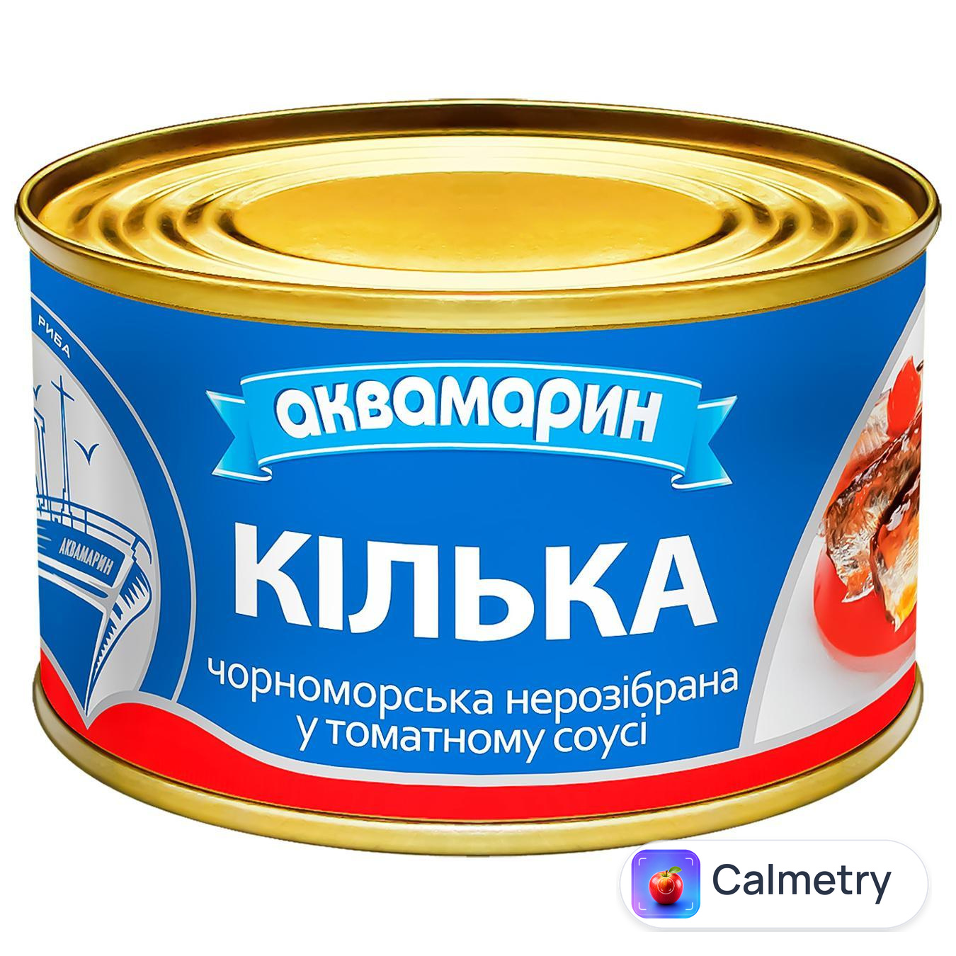 Кілька Аквамарин у томатному соусі нерозібрана 230г — фото продукту