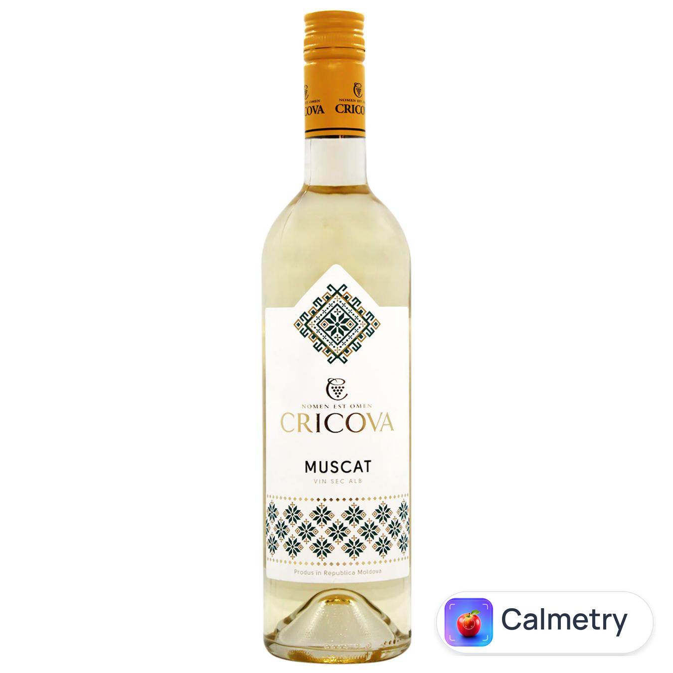 Вино Cricova Мускат Національне біле сухе 12,5% 0,75л
