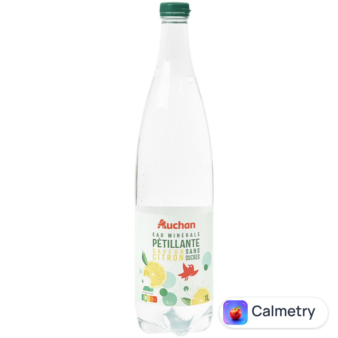 Вода мінеральна Auchan Лимон без цукру 1л
