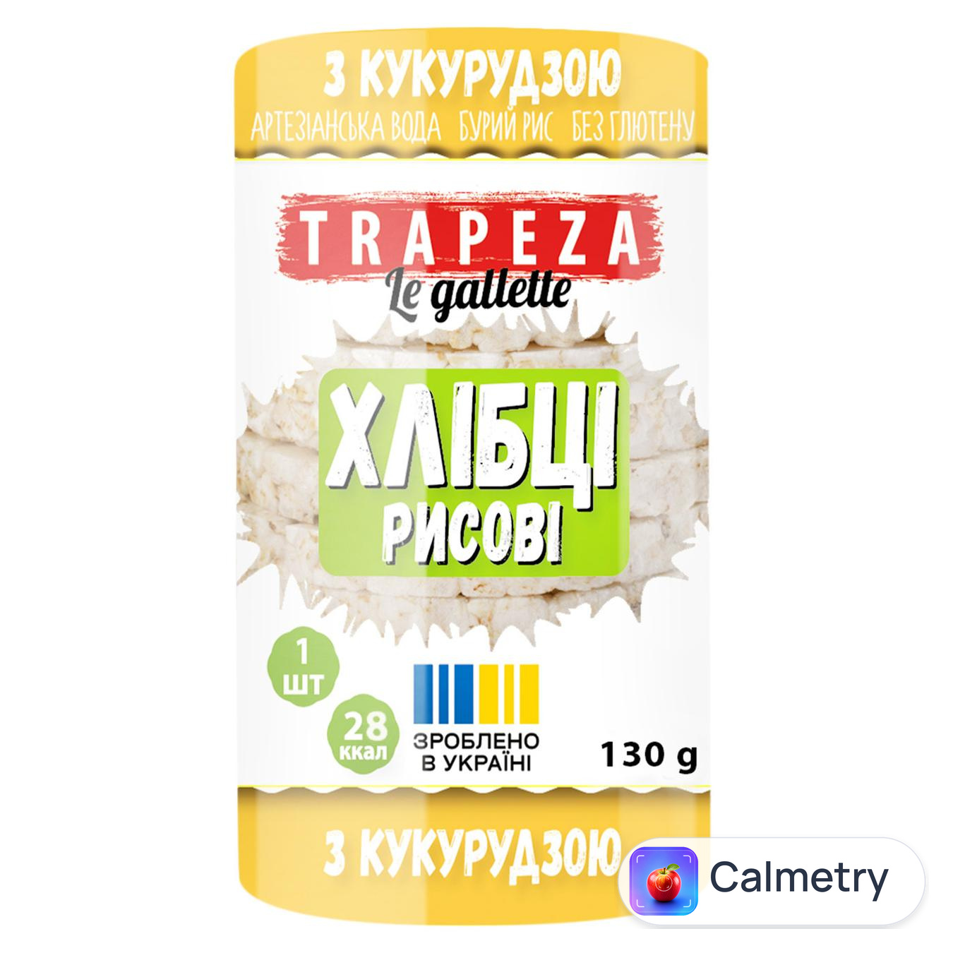 Галети Trapeza рисові з кукурудзою 130г — фото продукту