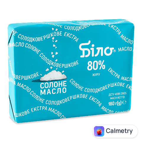 Масло солодковершкове Біло Екстра солоне 80%, 180г
