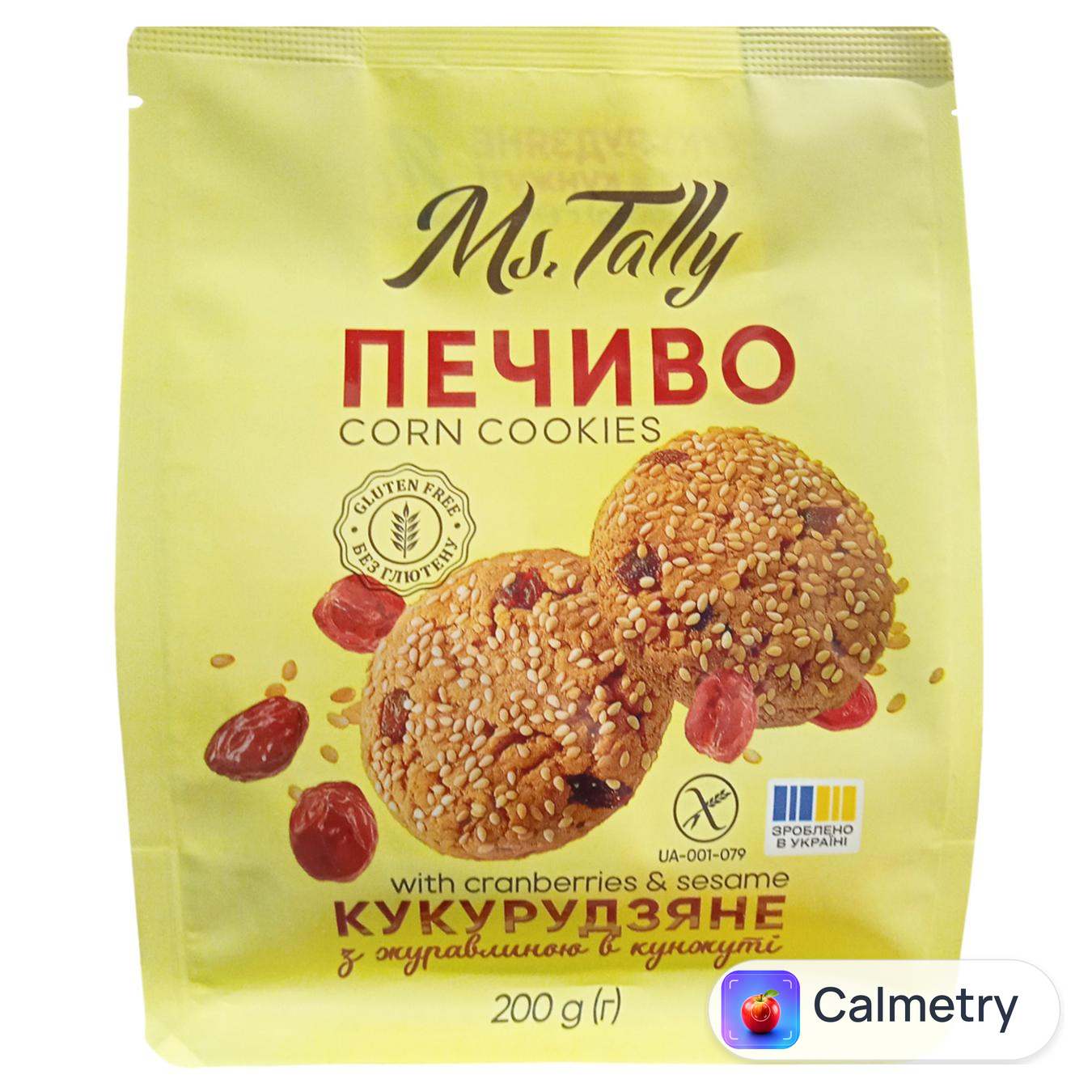 Печиво Ms.Tally кукурудзяне з журавлиною в кунжуті 200г