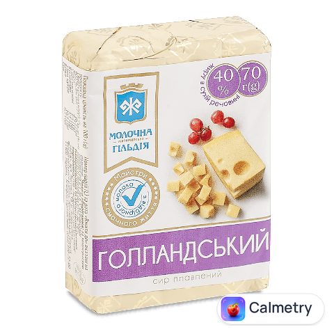 Сир плавлений Молочна Гільдія Голландський 40%, 70г