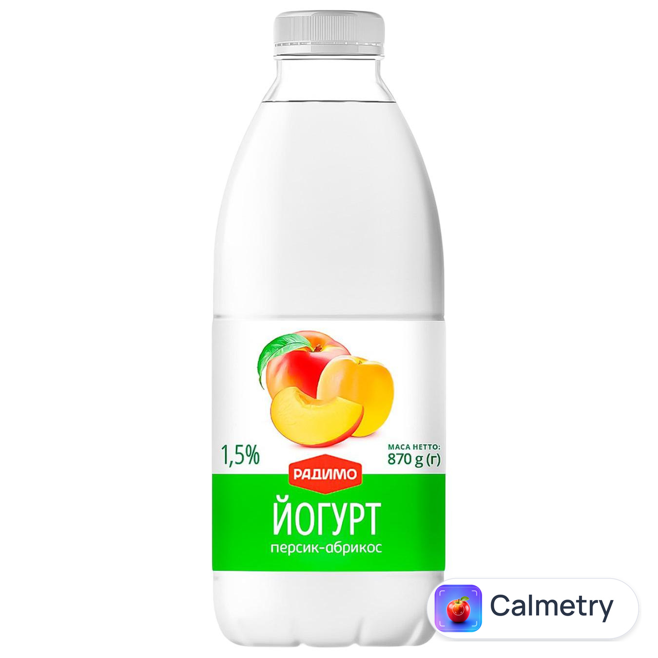 Йогурт РадиМо Лактоімун Персик абрикос 1,5% пляшка 870г