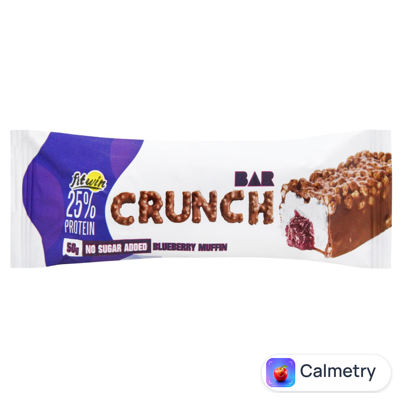 Батончик протеїновий FitWin Crunch Bar Чорничний мафін 50г — фото продукту