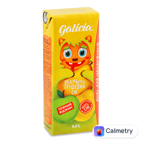 Сік Galicia яблучно-грушевий неосвітлений, 0,2л