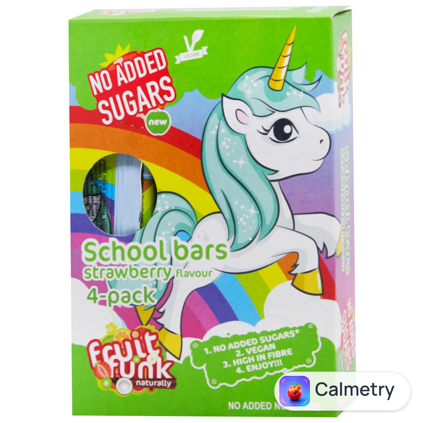 Батончик Fruit Funk Unicorn полуничний 4шт*20г