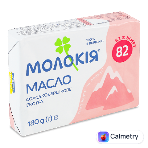 Масло солодковершкове «Молокія» екстра 82%, 180г