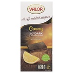 Шоколад чорний Valor з апельсиновою начинкою 100г — фото продукту