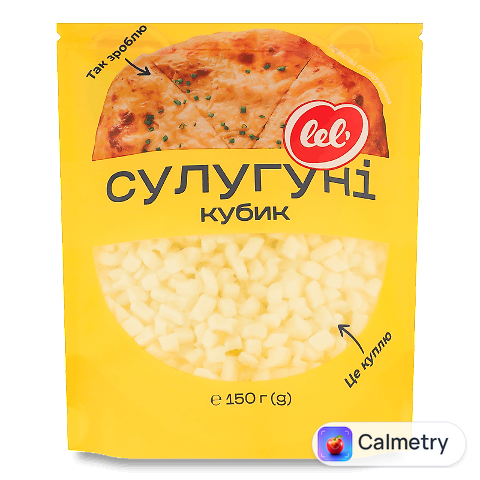 Сир Lel' Сулугуні м'який підплавлений кубик 40%, 150г