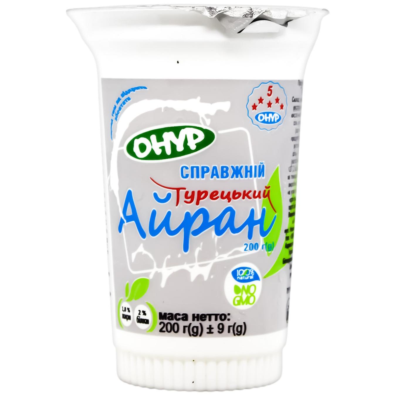 Айран Онур Турецький 1,8% 200г — фото продукту