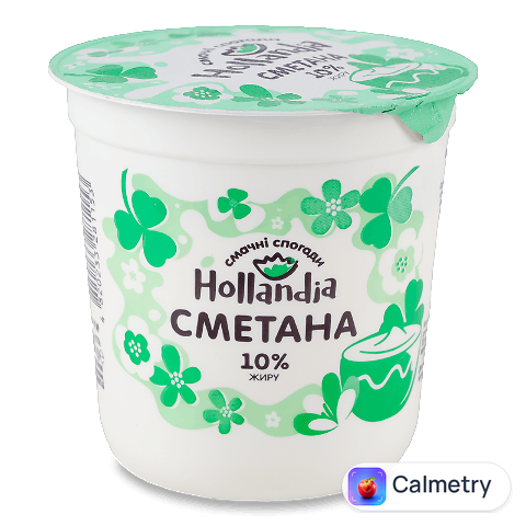 Сметана Hollandia 10% стакан, 300г
