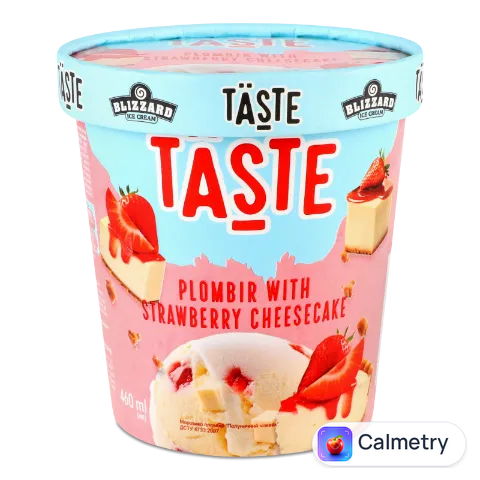 Морозиво Blizzard Taste пломбір полуничний чізкейк