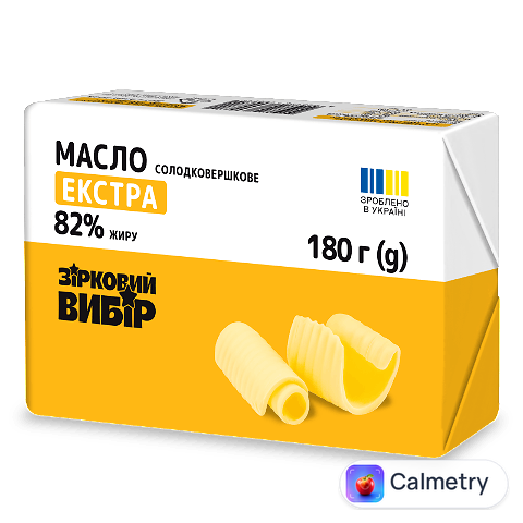 Масло солодковершкове Зірковий вибір Екстра 82%, 180г