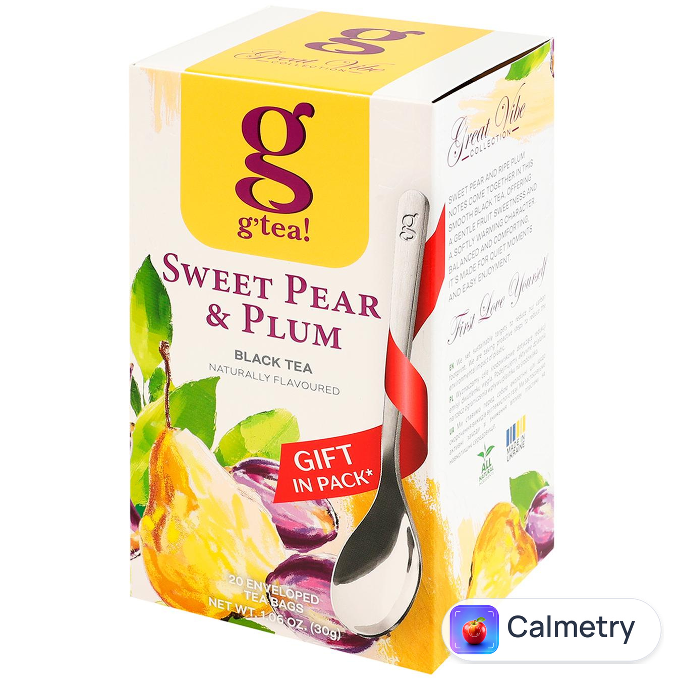 Чай чорний G'tea! Груші та сливи 1,5г*20шт